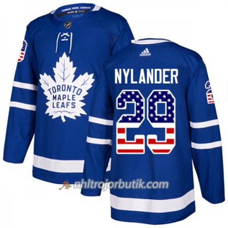 Män Ishockey Toronto Maple Leafs Tröja William Nylander 29 Adidas 2017-2018 Blå USA Flag Fashion Authentic Män Ishockey Toronto Maple Leafs Tröja William Nylander 29 Adidas 2017-2018 Blå USA Flag Fashion Authentic